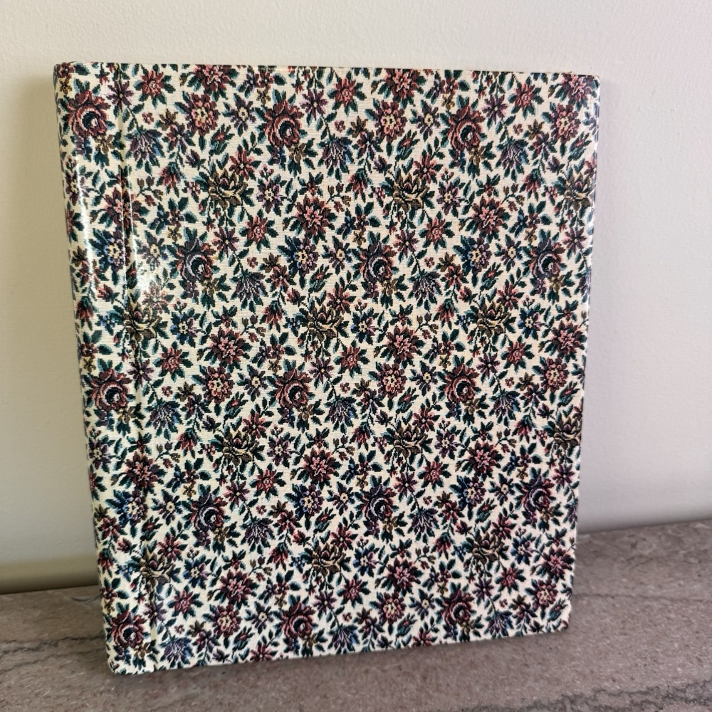 Vintage Floral Tapestry Pattern Photograph Scrap Album Self Stick Cottagecore